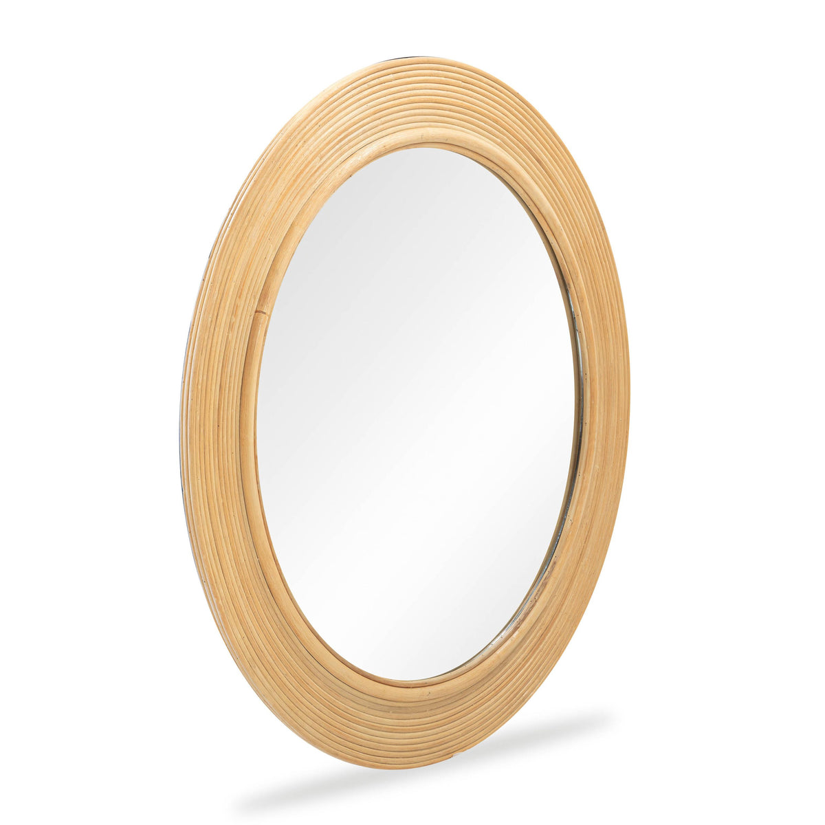 TOV Tanya Natural Rattan Round Wall Mirror