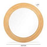 TOV Tanya Natural Rattan Round Wall Mirror