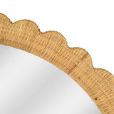 TOV Bama 48" x 79" Jumbo Natural Rattan Arched Wall Mirror
