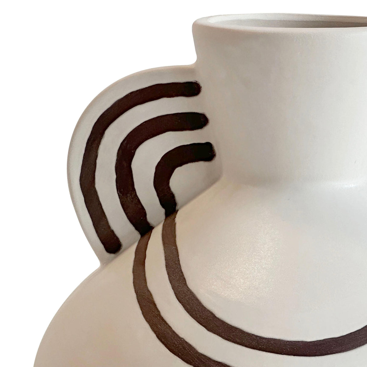 TOV Ceramic Line Art Wide-Bodied Vase