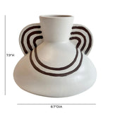 TOV Ceramic Line Art Wide-Bodied Vase