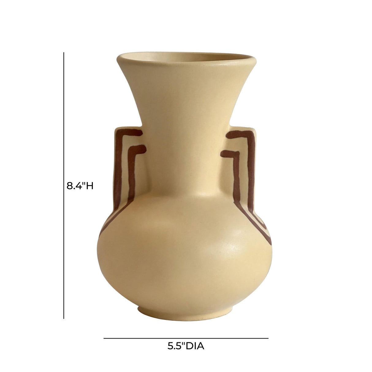 TOV Ceramic Line Art Trumpeter Vase