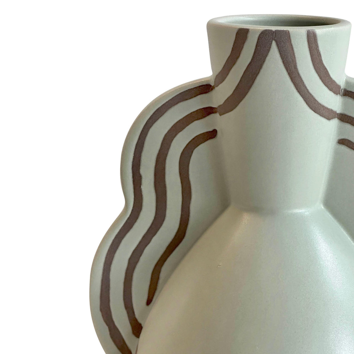 TOV Ceramic Line Art Wavy Vase