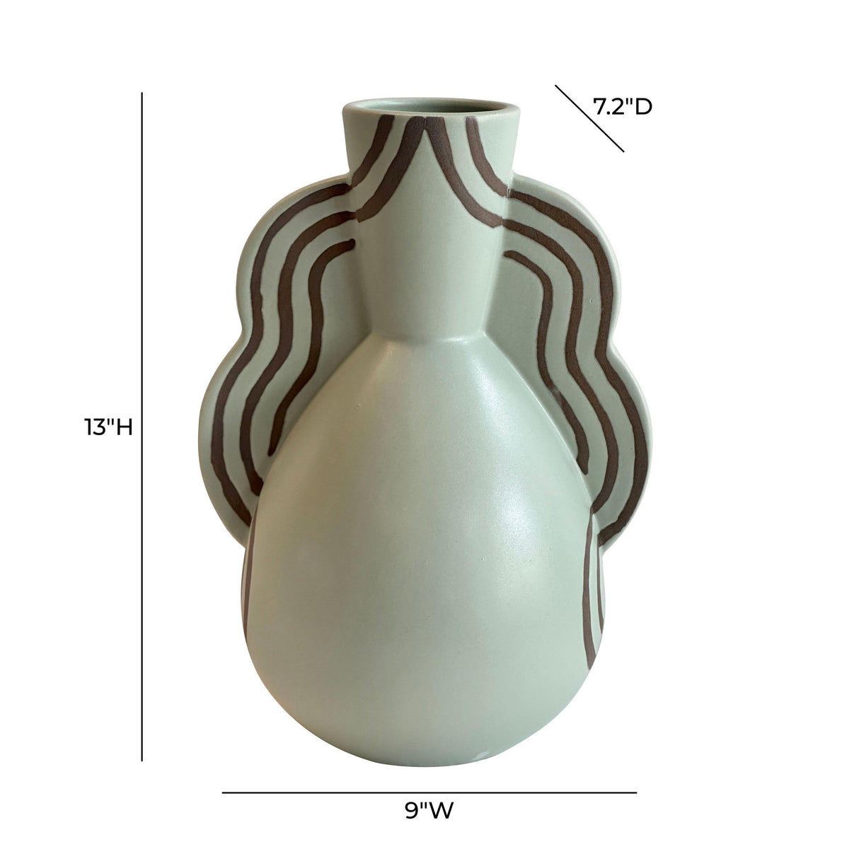 TOV Ceramic Line Art Wavy Vase