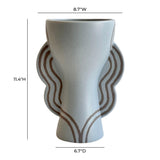 TOV Ceramic Line Art Goblet Vase