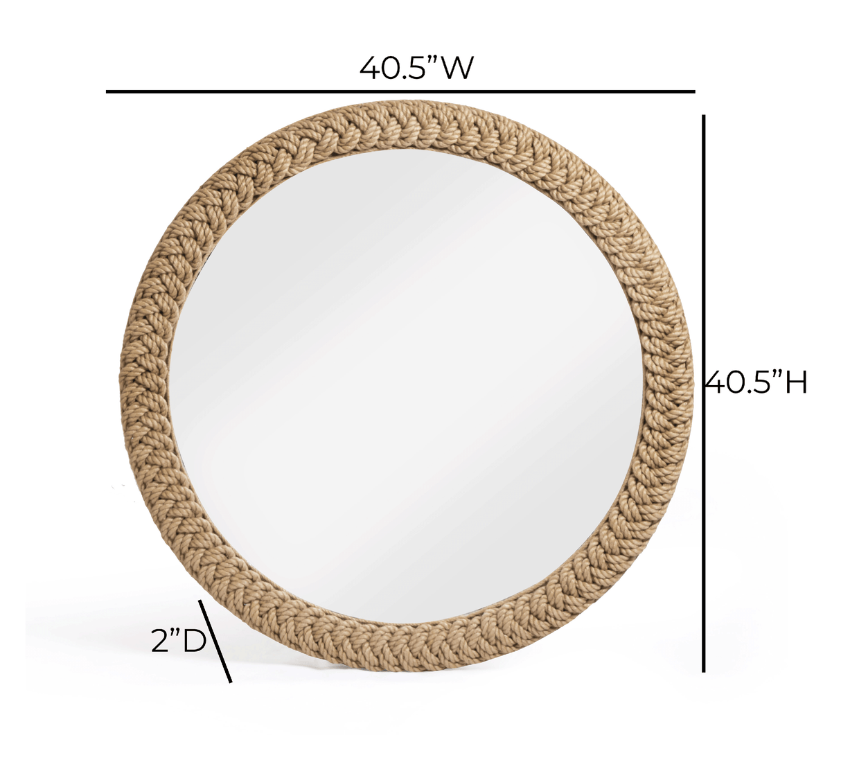 TOV Midge 40.5" Rope Round Wall Mirror