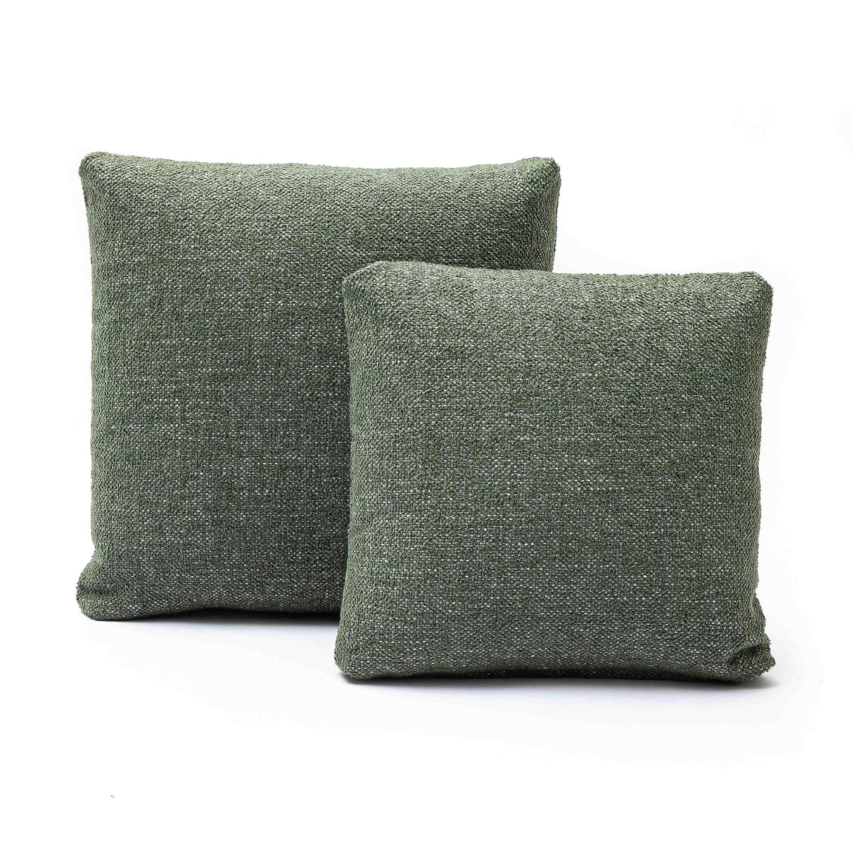 TOV Malolo Green Basketweave Square Vegan-Down Throw Pillow Cover (16"-20") Cover 16"