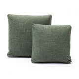 TOV Malolo Green Basketweave Square Vegan-Down Throw Pillow Cover (16"-20") Cover 16"