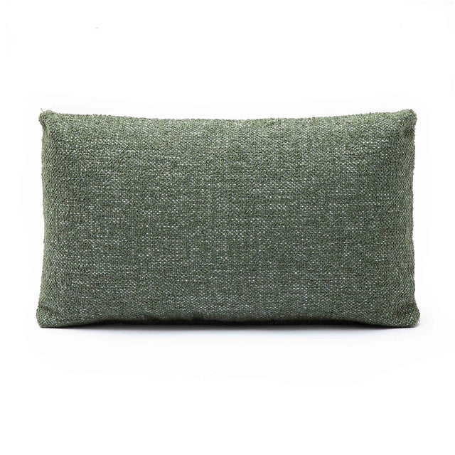 TOV Malolo 20"X12" Green Basketweave Rectangular Vegan-Down Throw Pillow Cover