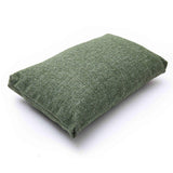 TOV Malolo 20"X12" Green Basketweave Rectangular Vegan-Down Throw Pillow Cover