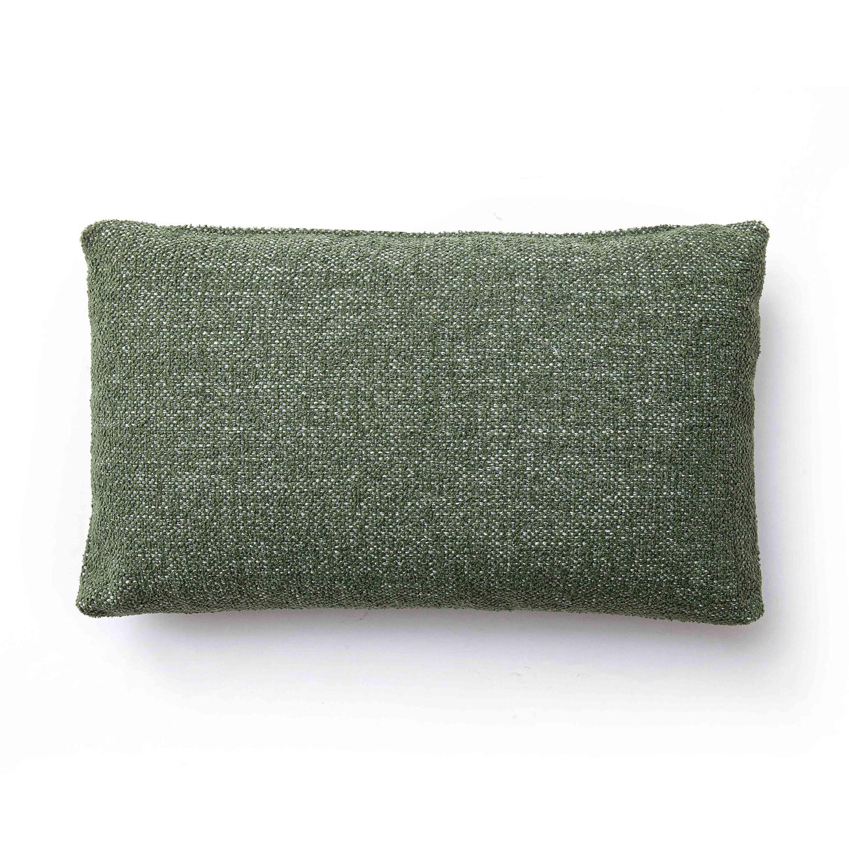TOV Malolo 20"X12" Green Basketweave Rectangular Vegan-Down Throw Pillow Cover