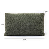 TOV Malolo 20"X12" Long Mohair Rectangular Vegan-Down Throw Pillow Cover