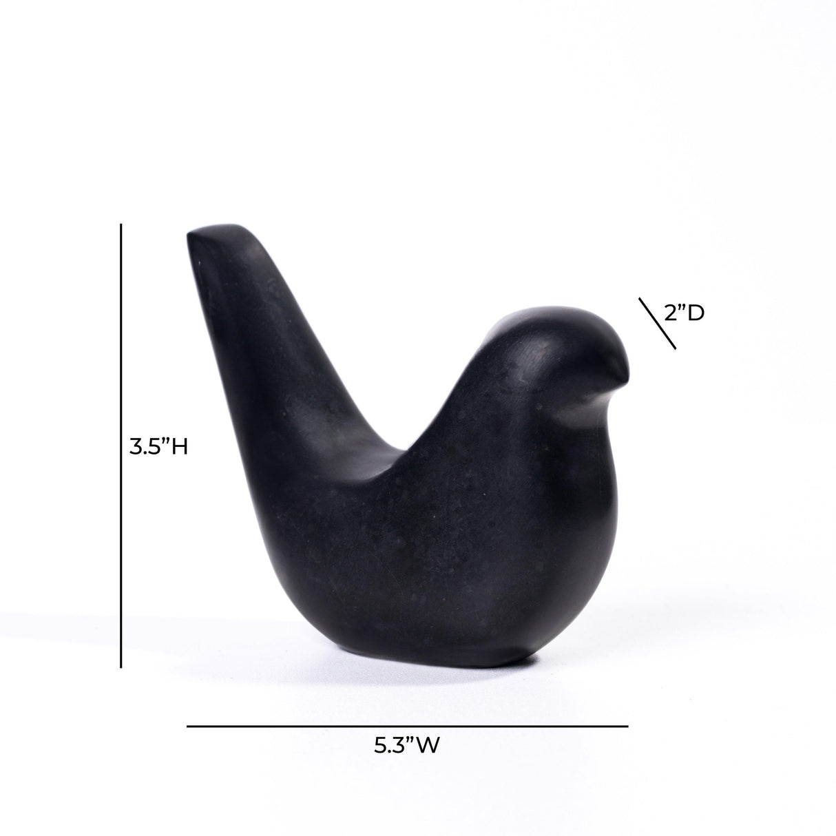 TOV Black Marble Bird Statue