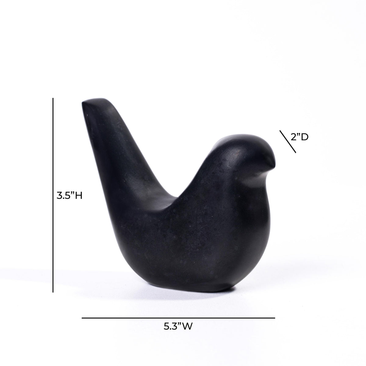 TOV Black Marble Bird Statue
