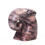TOV Marble Pink Green Elephant Statue
