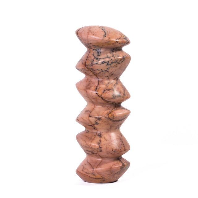TOV Marble Sunset Pink Cairn Tall Decorative Object
