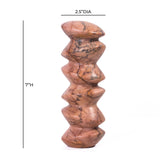 TOV Marble Sunset Pink Cairn Tall Decorative Object