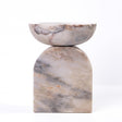 TOV Marble White Brown Balanced Candle Holder