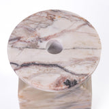 TOV Marble White Brown Balanced Candle Holder