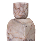 TOV Marble White Brown Foundation Candle Holder