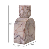 TOV Marble White Brown Foundation Candle Holder