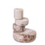 TOV Marble White Brown Stacked Candle Holder