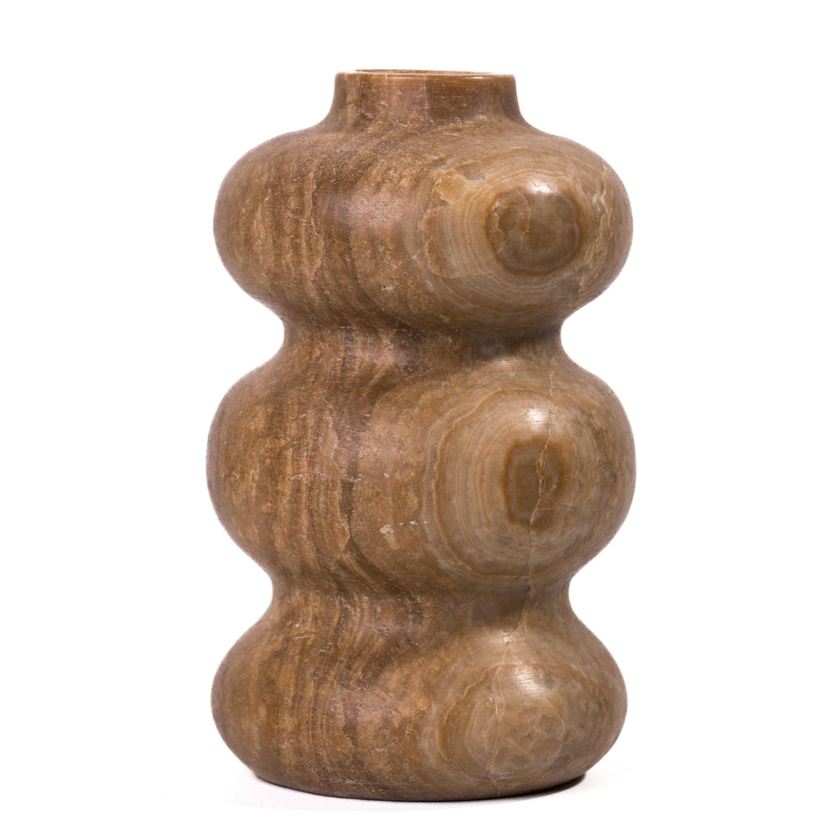 TOV Marble Dark Onyx Swell Decorative Vase