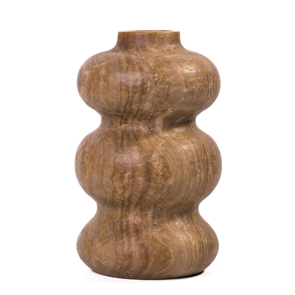 TOV Marble Dark Onyx Swell Decorative Vase