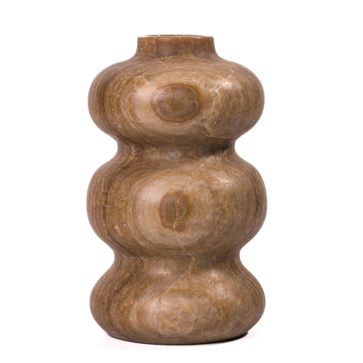 TOV Marble Dark Onyx Swell Decorative Vase