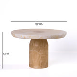 TOV Yellow Onyx Marble Cake Stand