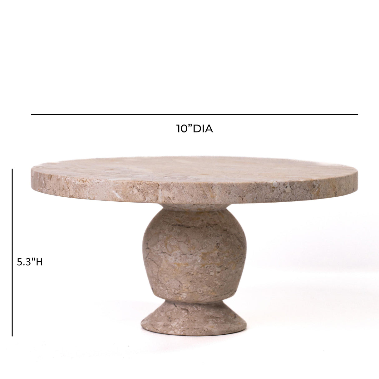 TOV Natural Travertine Cake Stand