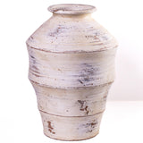 TOV Visha Scalloped Distressed Cream Terracotta Vase