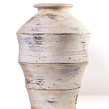 TOV Visha Scalloped Distressed Cream Terracotta Vase