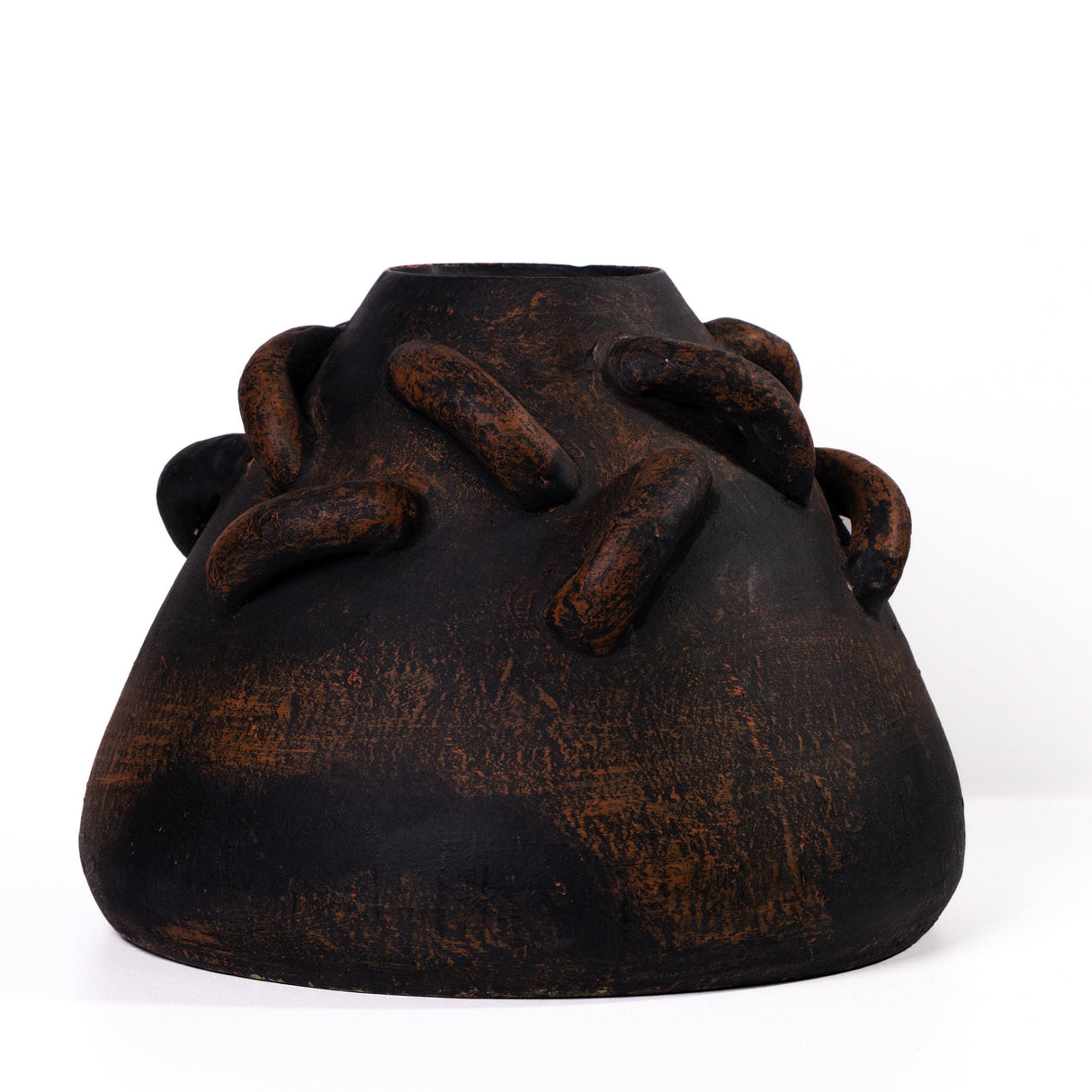 TOV Visha Roped Dark Terracotta Vase