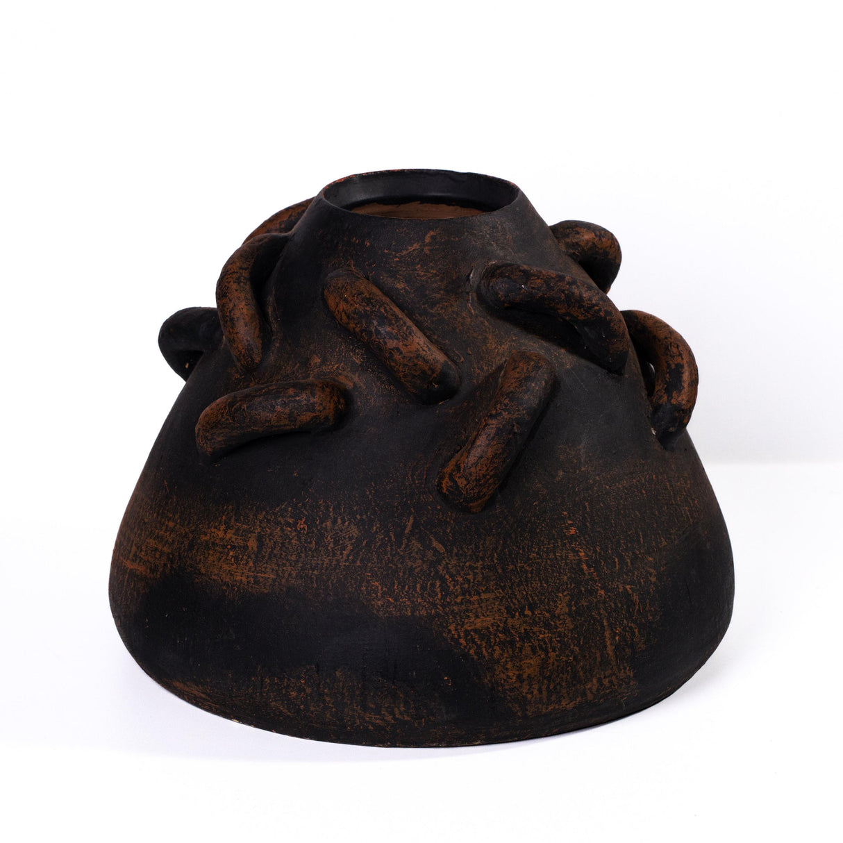 TOV Visha Roped Dark Terracotta Vase