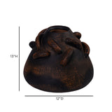 TOV Visha Roped Dark Terracotta Vase