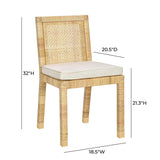 TOV Amara Cream Contract-Grade Linen Dining Chair