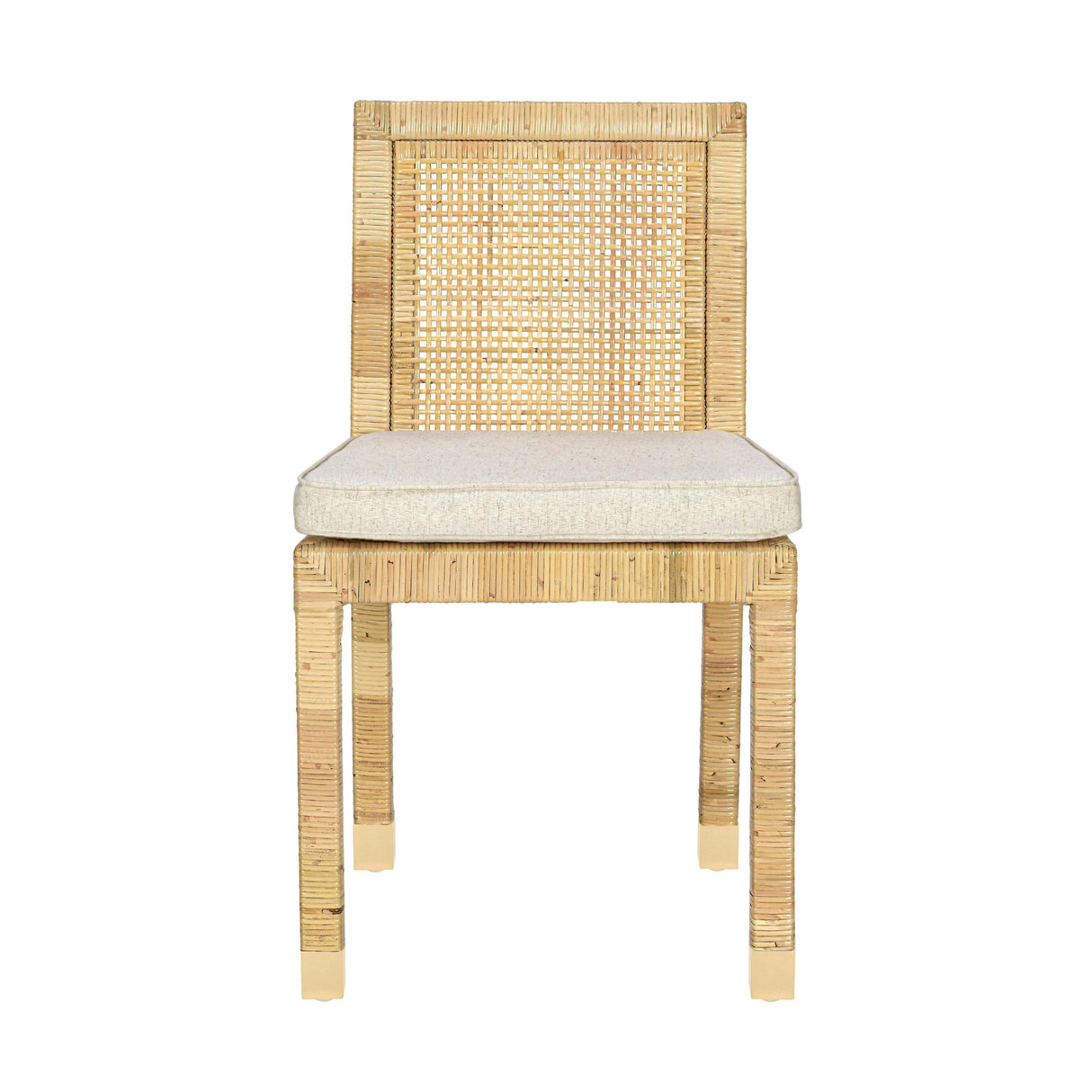 TOV Amara Cream Contract-Grade Linen Dining Chair