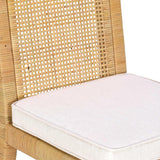 TOV Amara Cream Contract-Grade Linen Arched Dining Chair