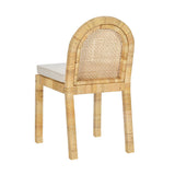 TOV Amara Cream Contract-Grade Linen Arched Dining Chair