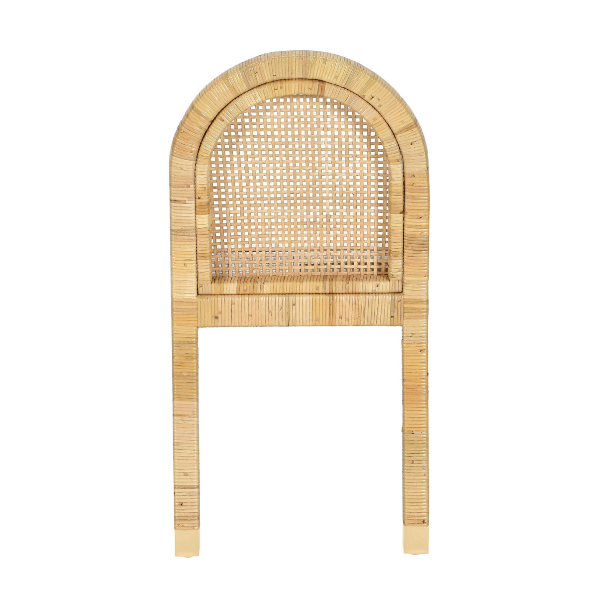 TOV Amara Cream Contract-Grade Linen Arched Dining Chair