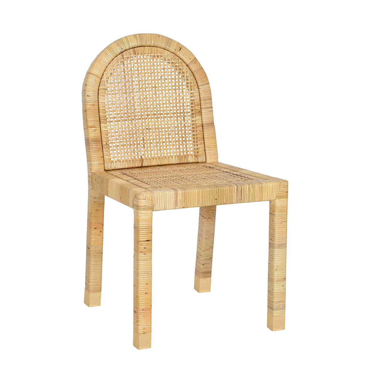 TOV Amara Cream Contract-Grade Linen Arched Dining Chair