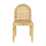 TOV Amara Cream Contract-Grade Linen Arched Dining Chair