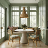 TOV Dorine Mint Green Striped Arm Chair