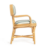 TOV Dorine Mint Green Striped Arm Chair