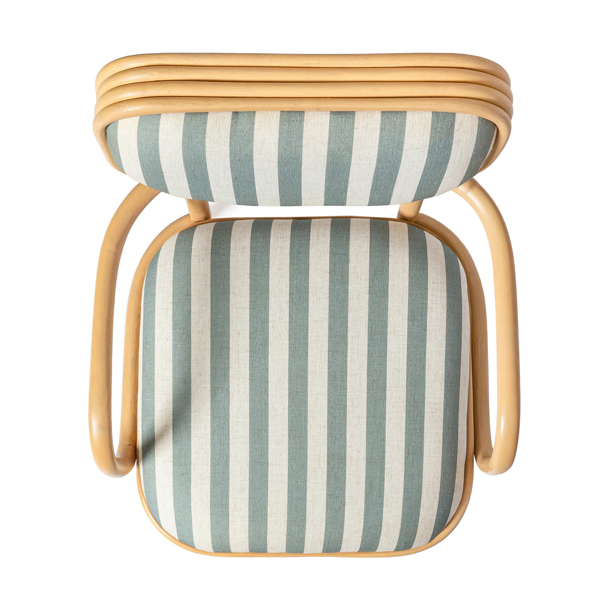 TOV Dorine Mint Green Striped Arm Chair