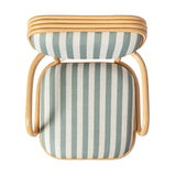 TOV Dorine Mint Green Striped Arm Chair
