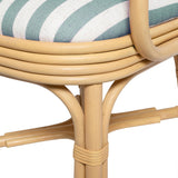 TOV Dorine Mint Green Striped Arm Chair