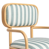 TOV Dorine Mint Green Striped Arm Chair