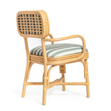 TOV Dorine Mint Green Striped Arm Chair